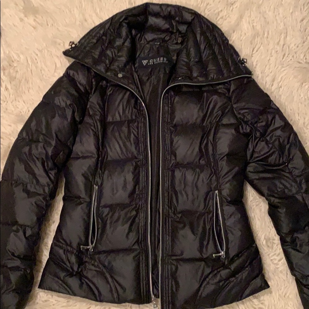 Black Guess Puffer Jacket